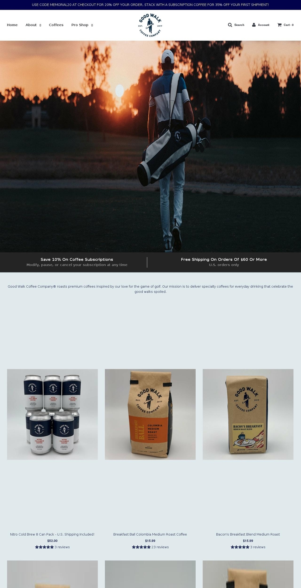 goodwalkcoffee.com shopify website screenshot