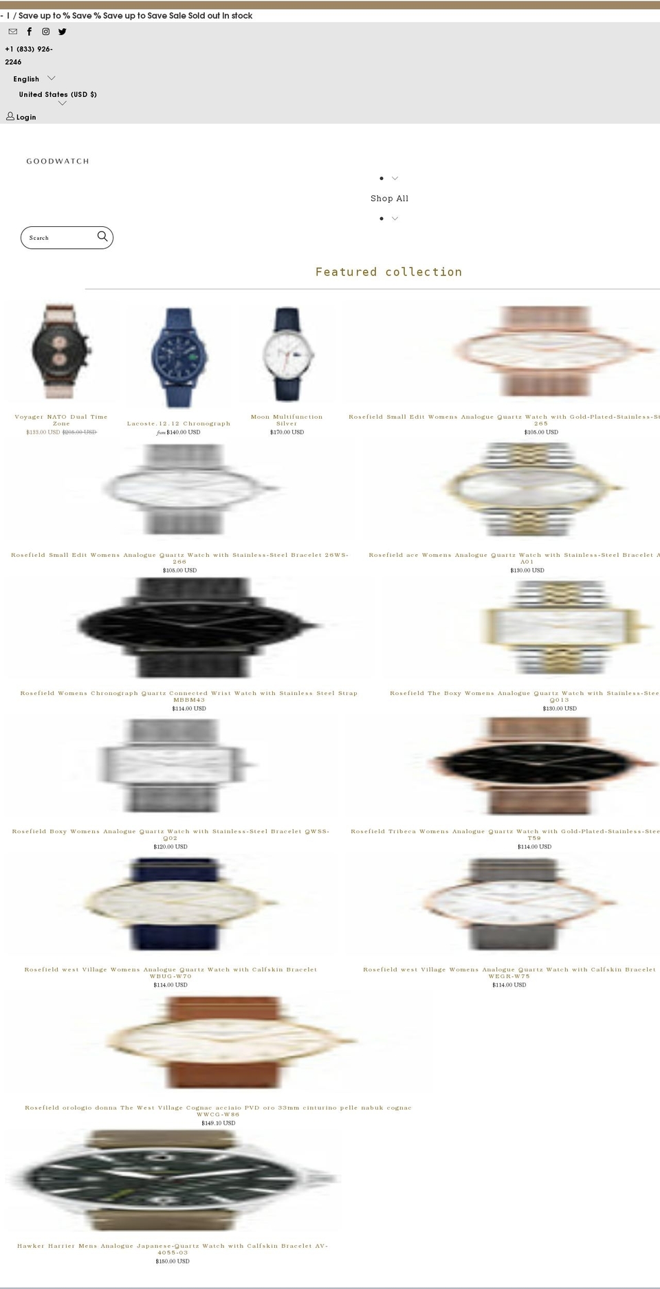 goodwatch.com shopify website screenshot