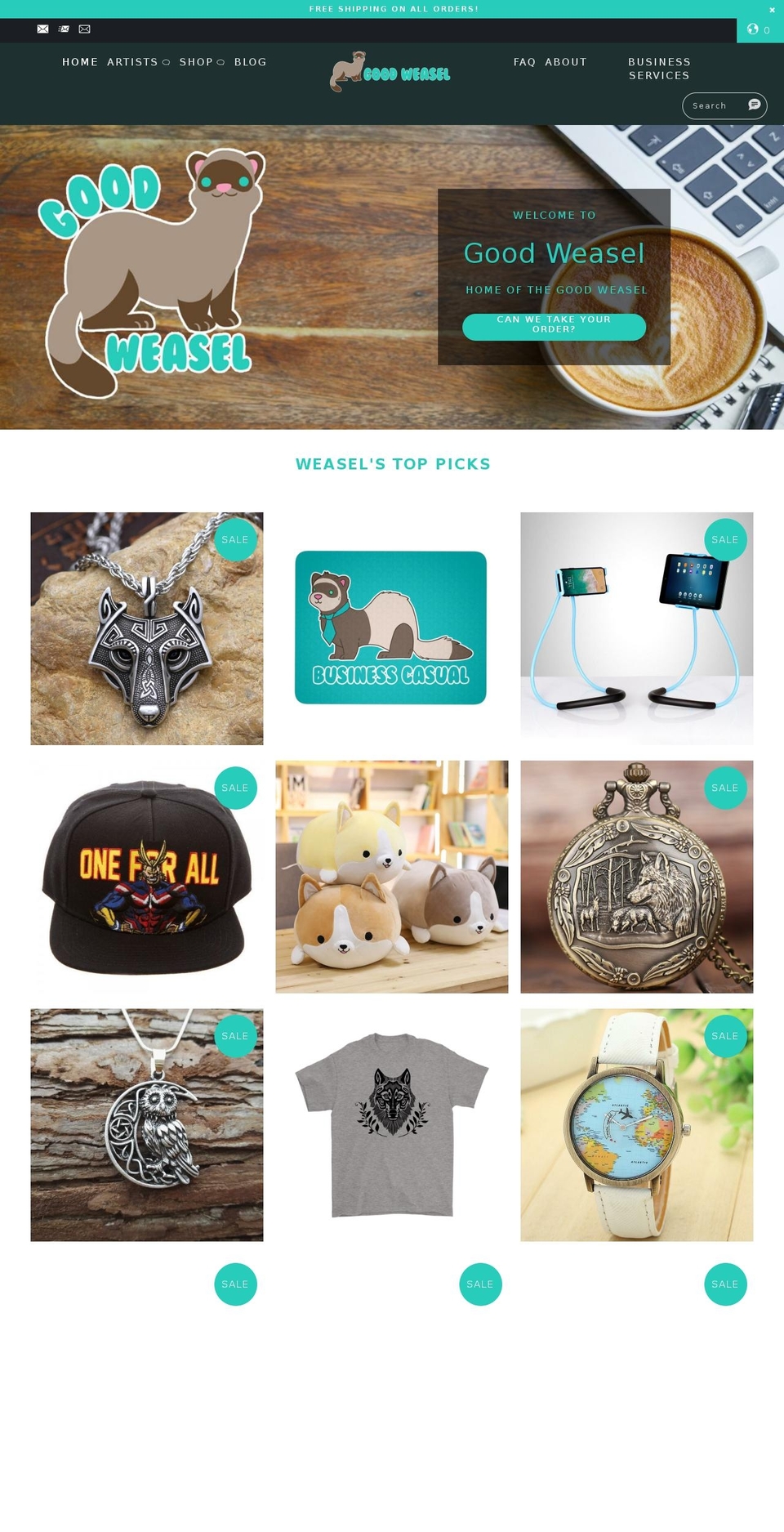 goodweasel.com — Shopify storefront screenshot