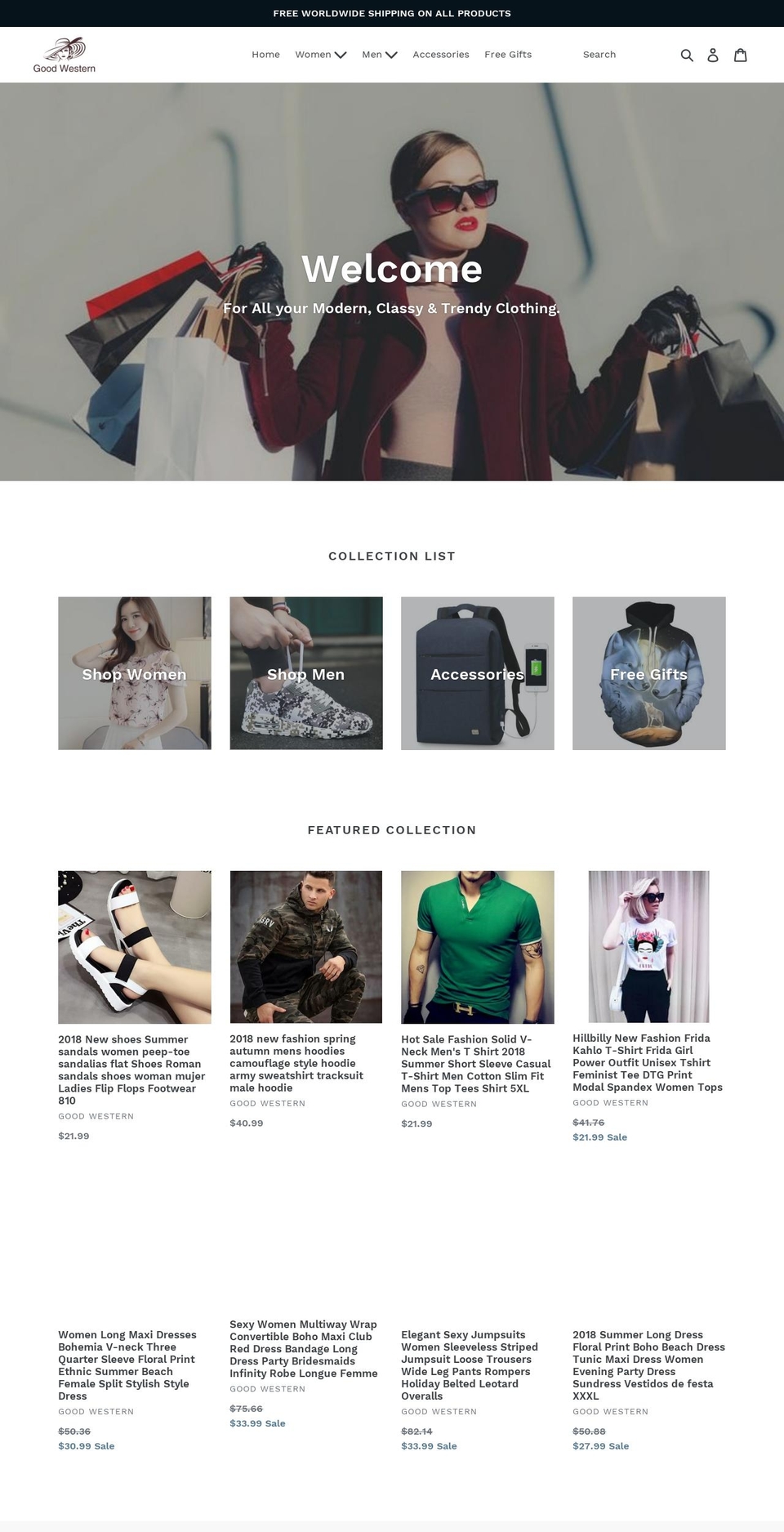 goodwestern.com shopify website screenshot