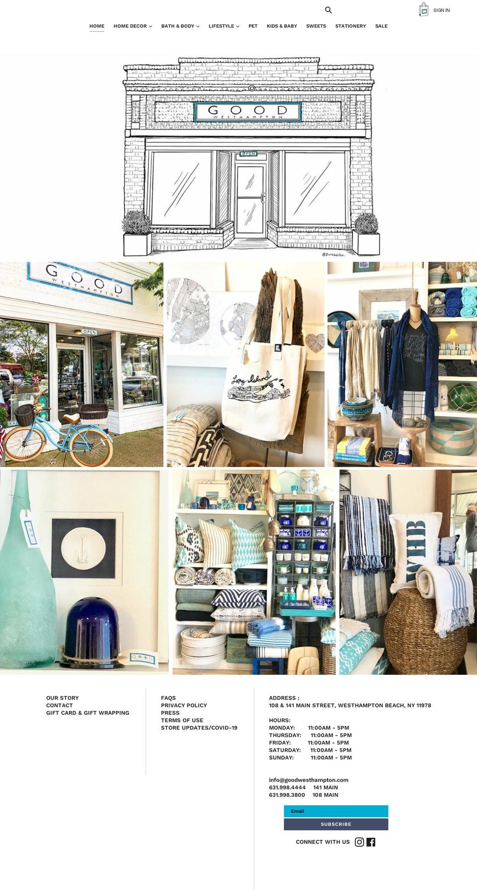 goodwesthampton.com shopify website screenshot