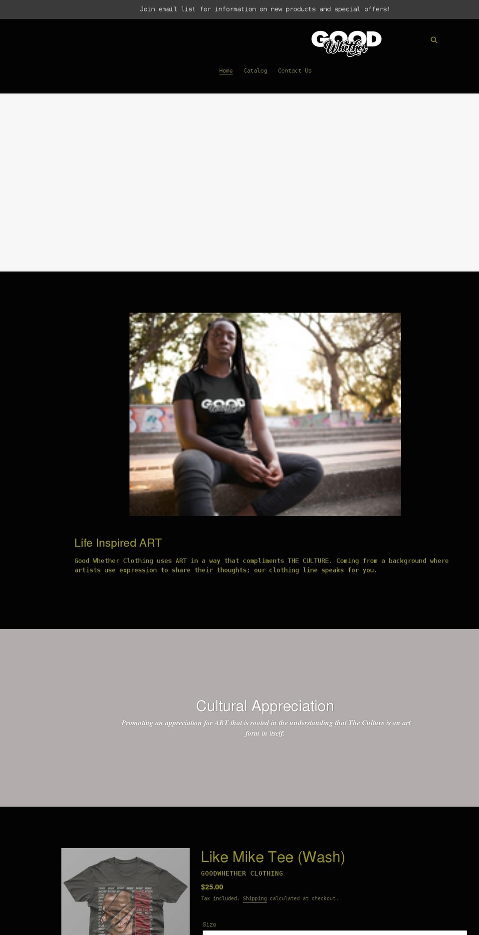 goodwhether.com shopify website screenshot