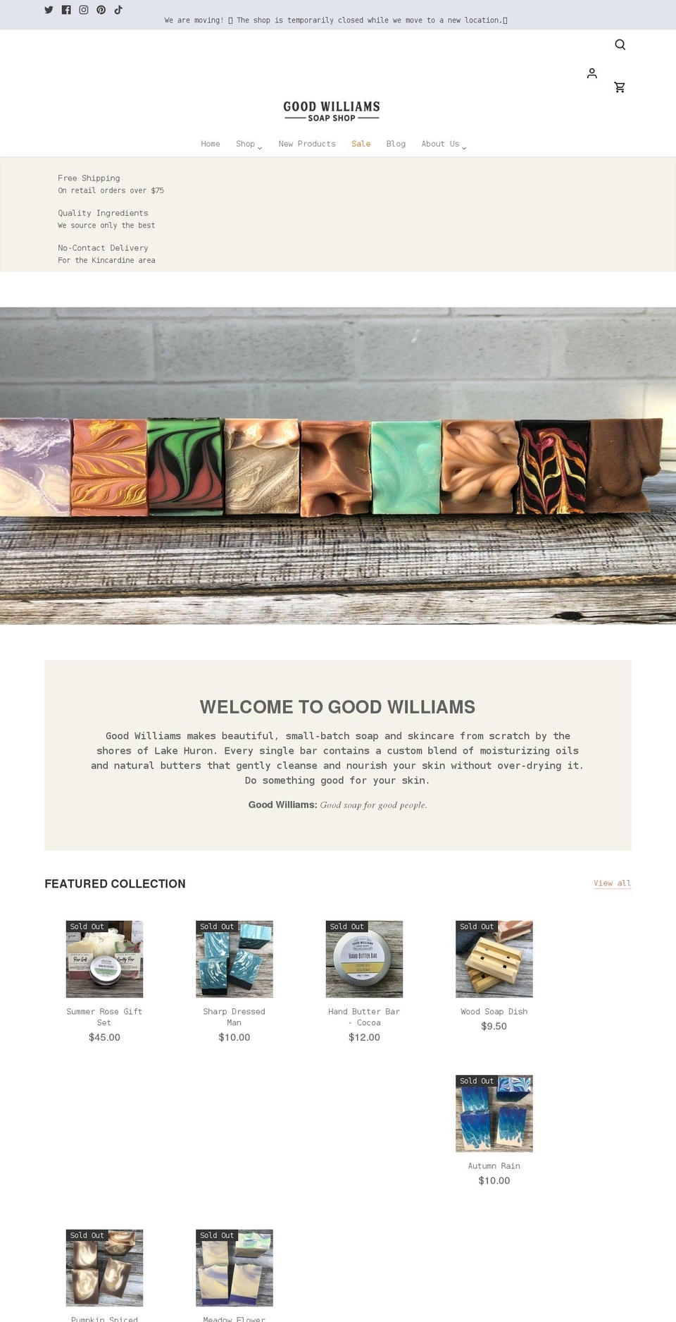 goodwilliams.co shopify website screenshot