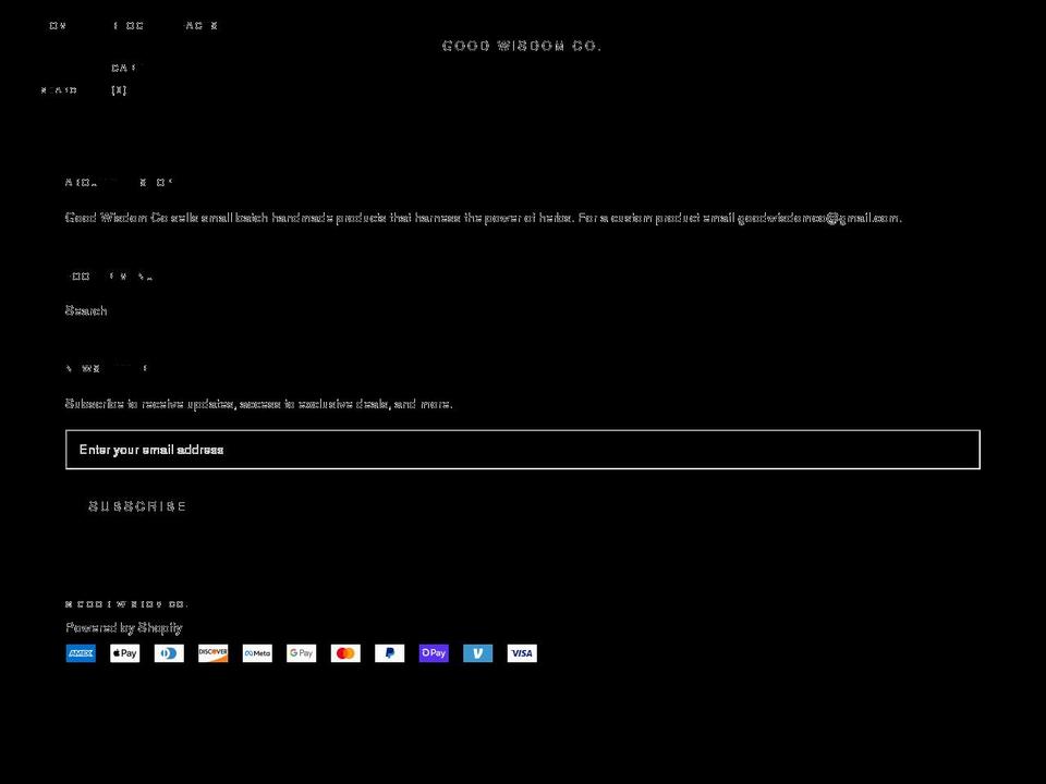 goodwisdomco.com shopify website screenshot