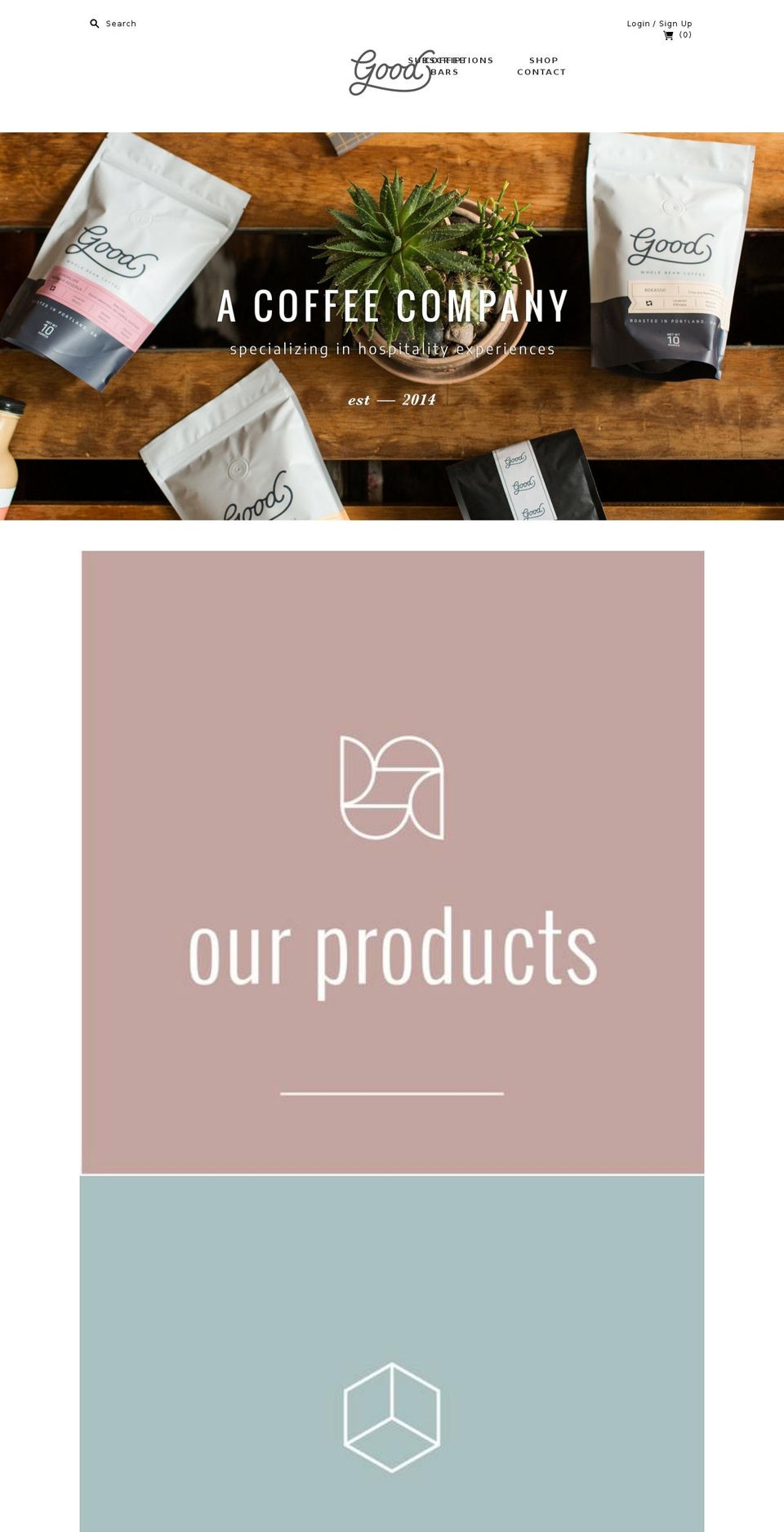 Coffee Shopify theme site example goodwith.us