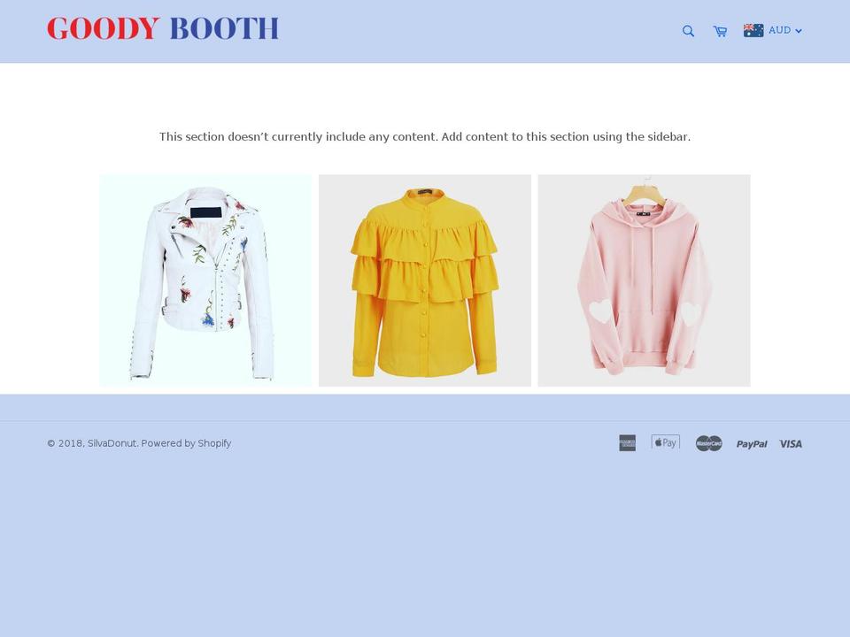 goodybooth.com — Shopify storefront screenshot