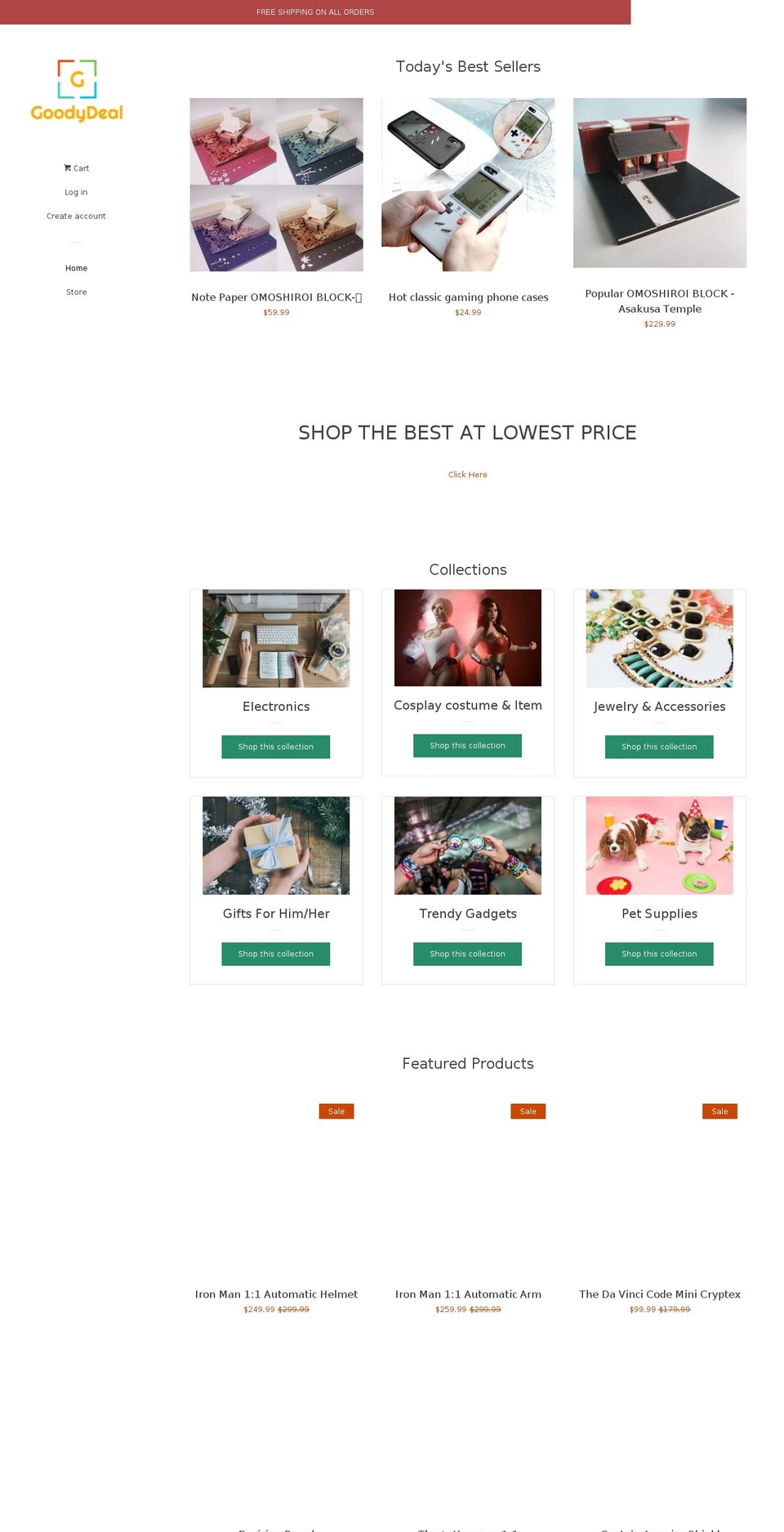 goodydeal.com — Shopify storefront screenshot
