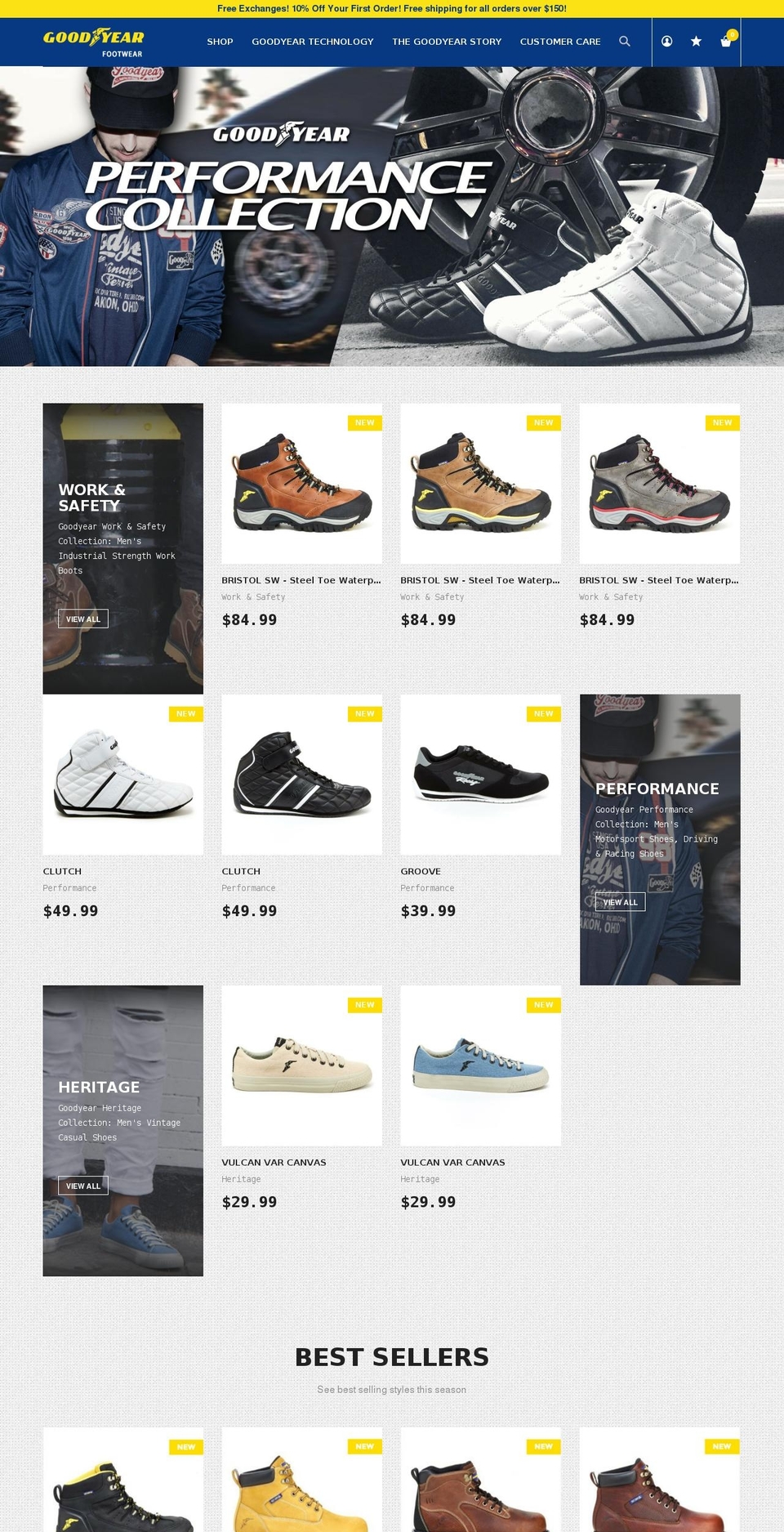 goodyearfootwearusa.com shopify website screenshot