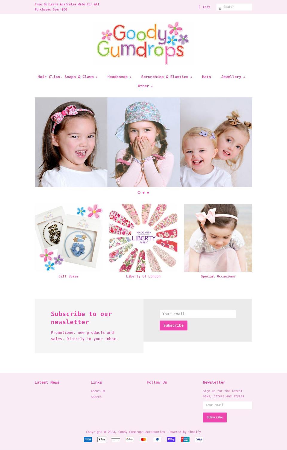 goodygumdrops.com.au shopify website screenshot