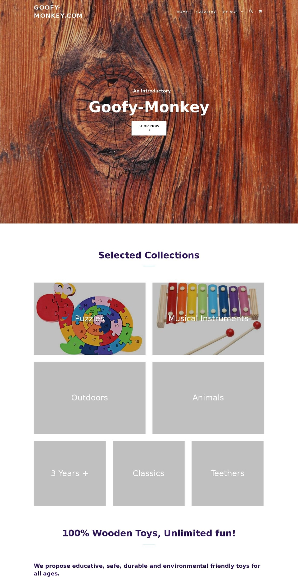 goofy-monkey.com — Shopify storefront screenshot
