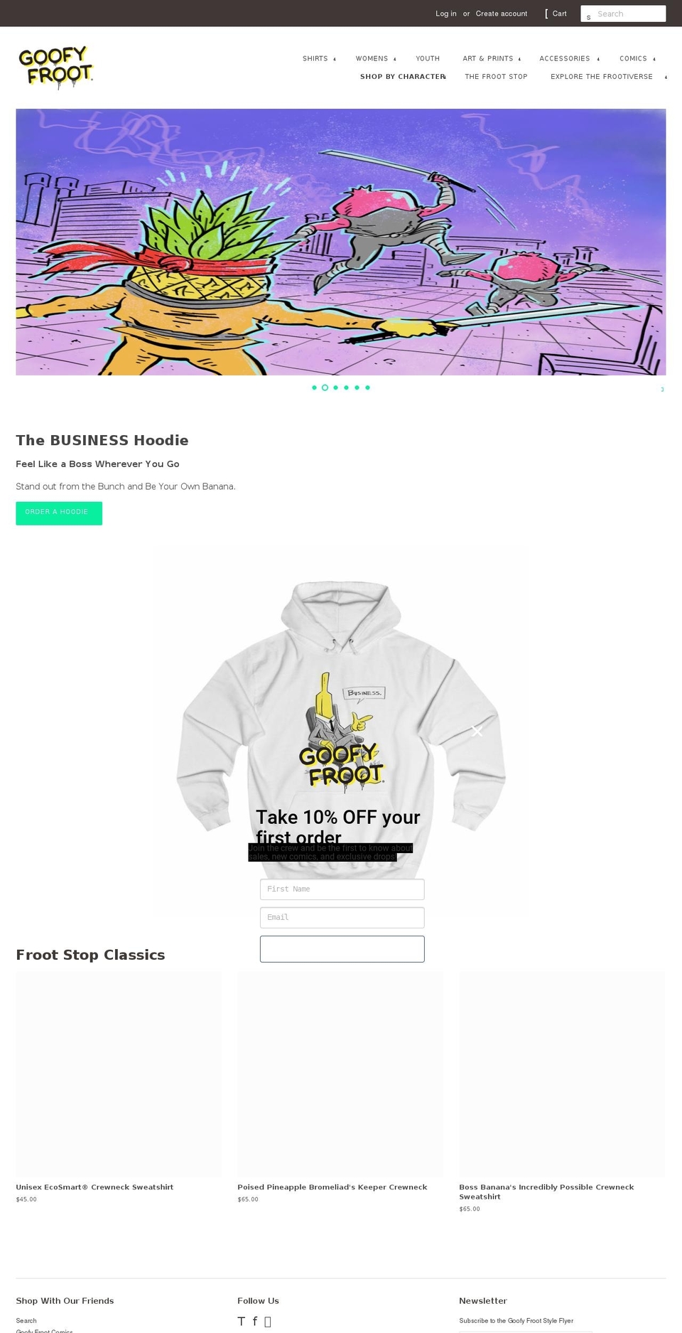 goofyfroot.com shopify website screenshot