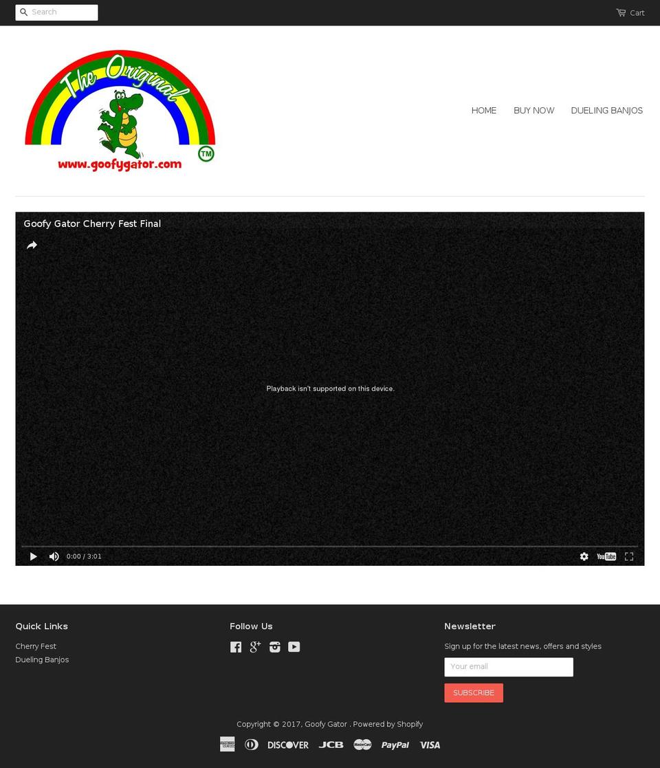 goofygator.com shopify website screenshot