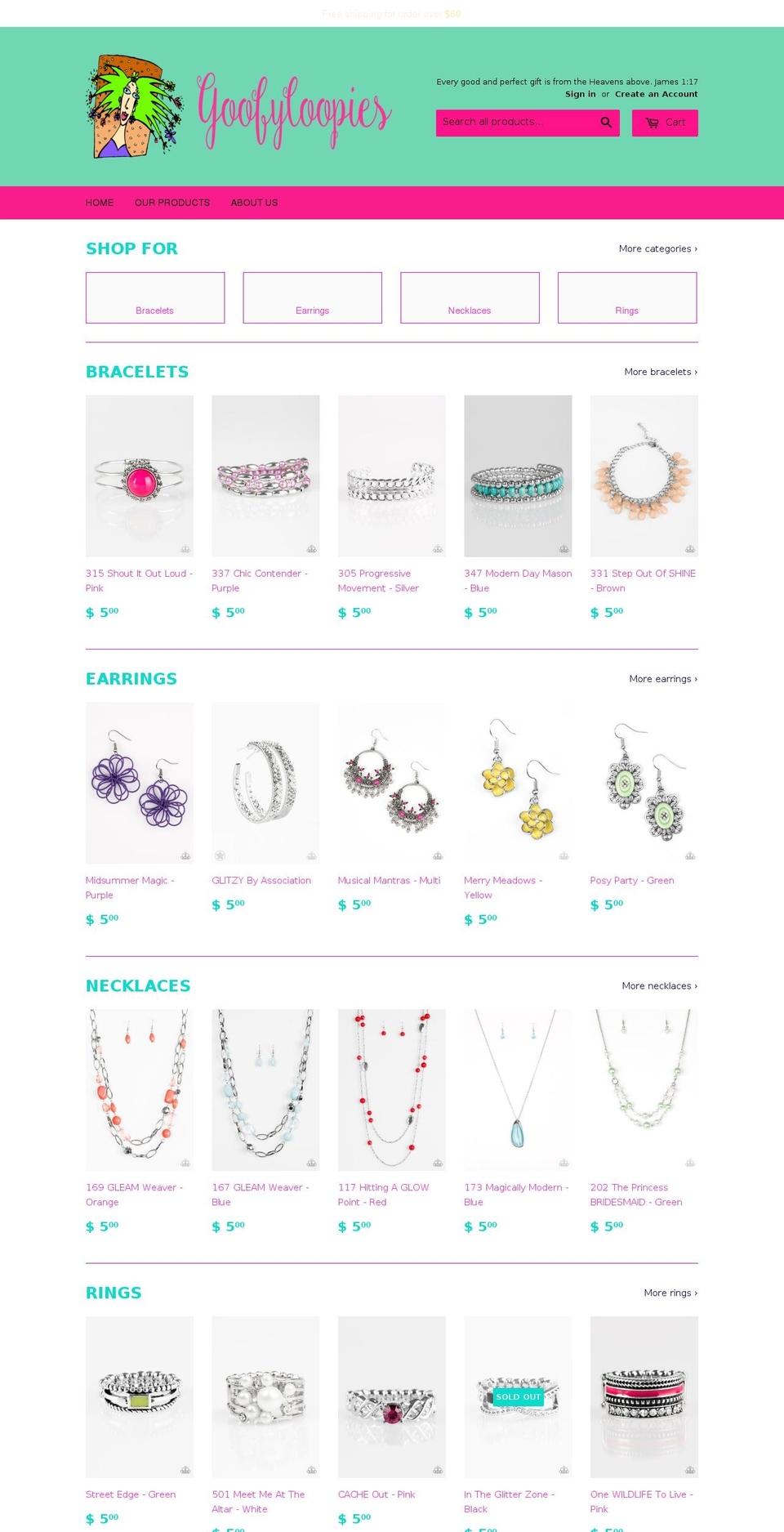 goofyloopies.com — Shopify storefront screenshot
