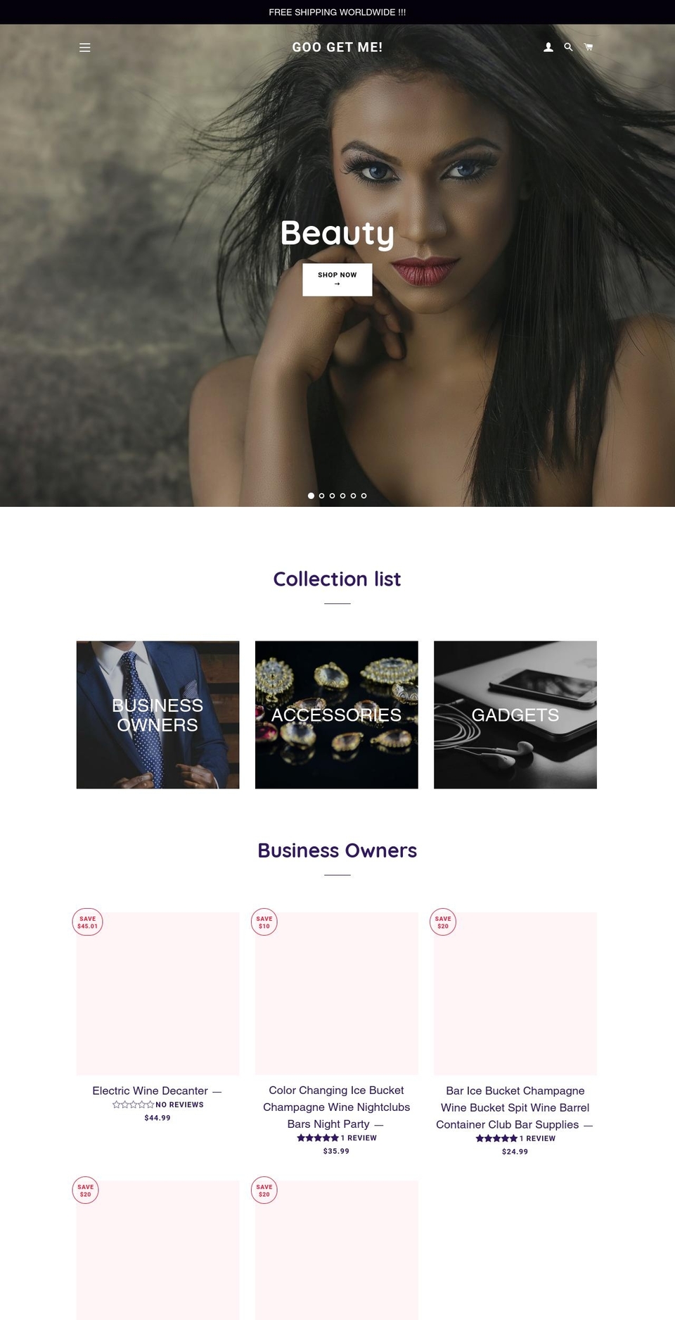 googetme.com — Shopify storefront screenshot
