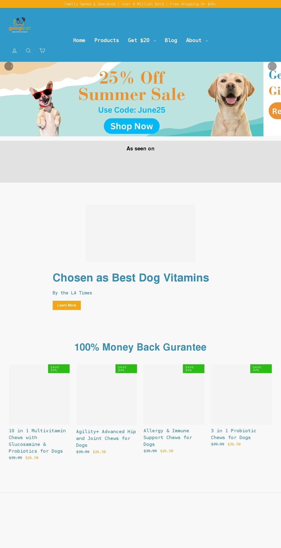 googipet.com shopify website screenshot