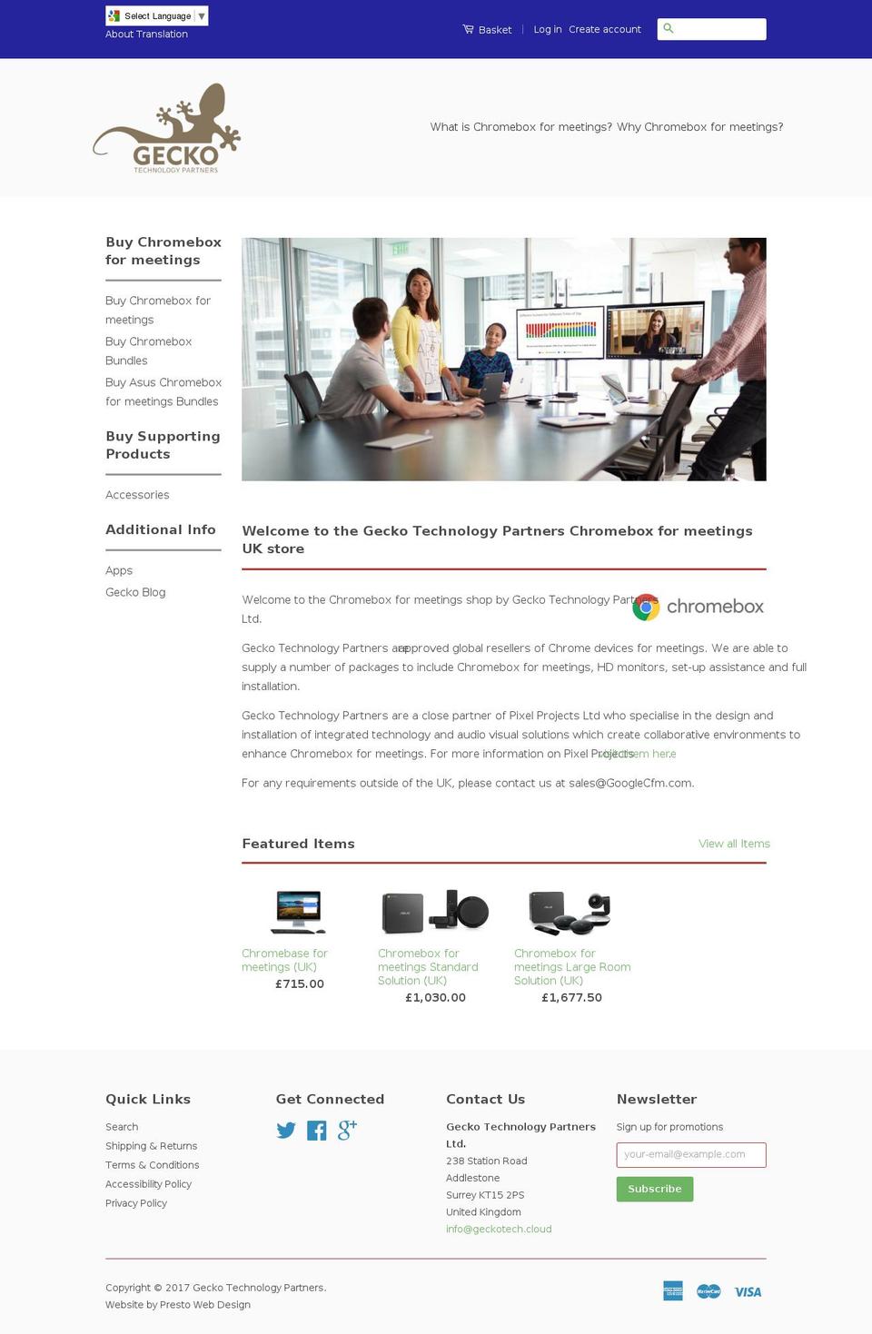 Gecko Technology Partners Shopify theme site example googlecfm.com