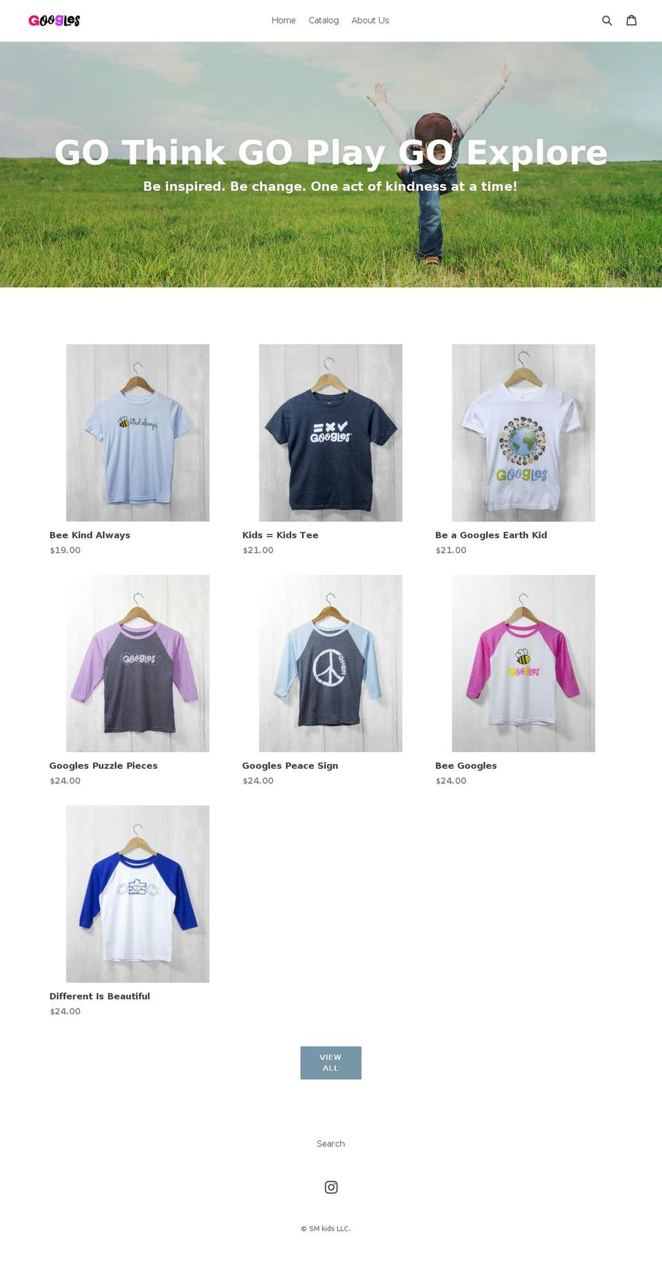 googleskids.com — Shopify storefront screenshot
