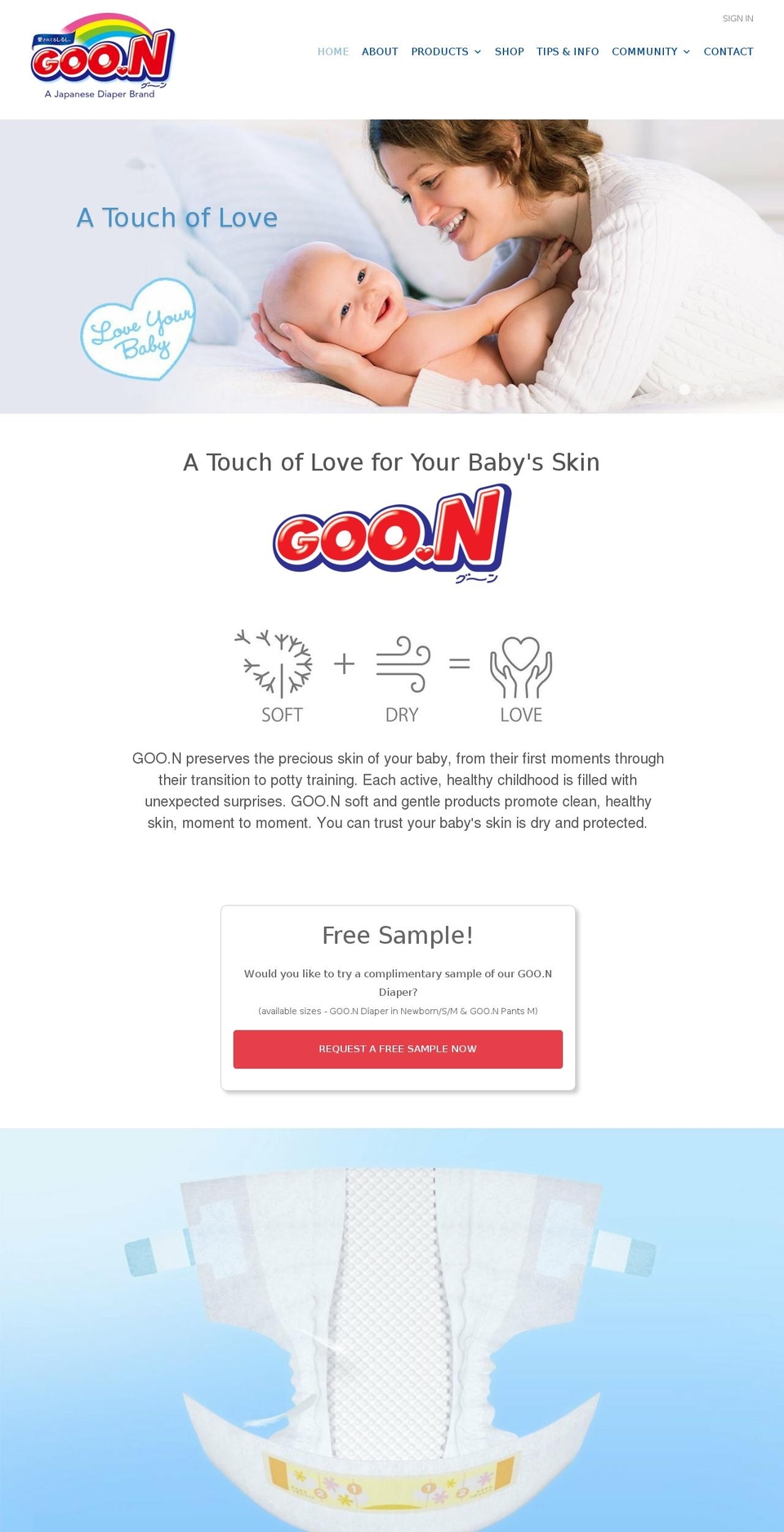 goondiaper.com shopify website screenshot