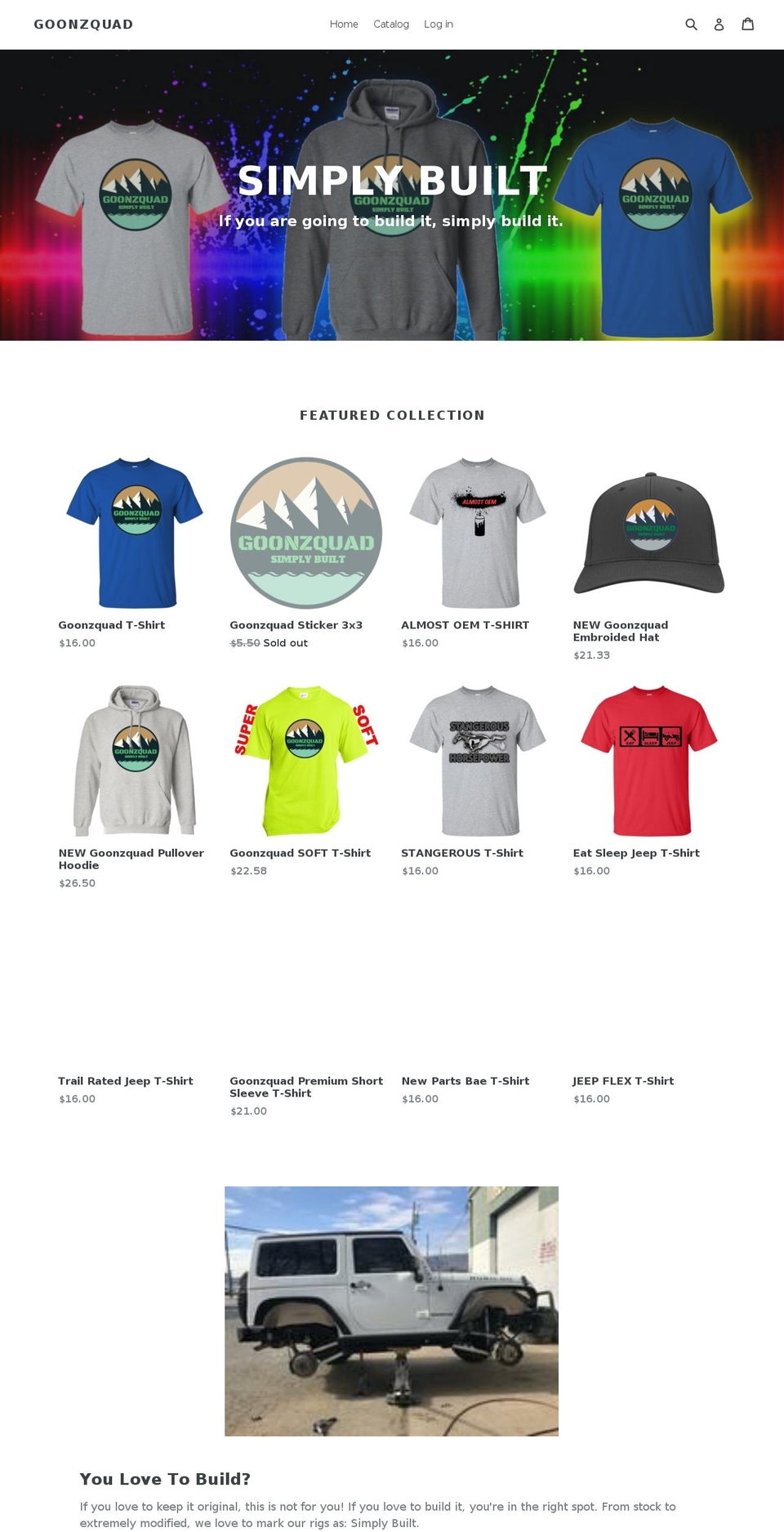 goonzquad.com shopify website screenshot