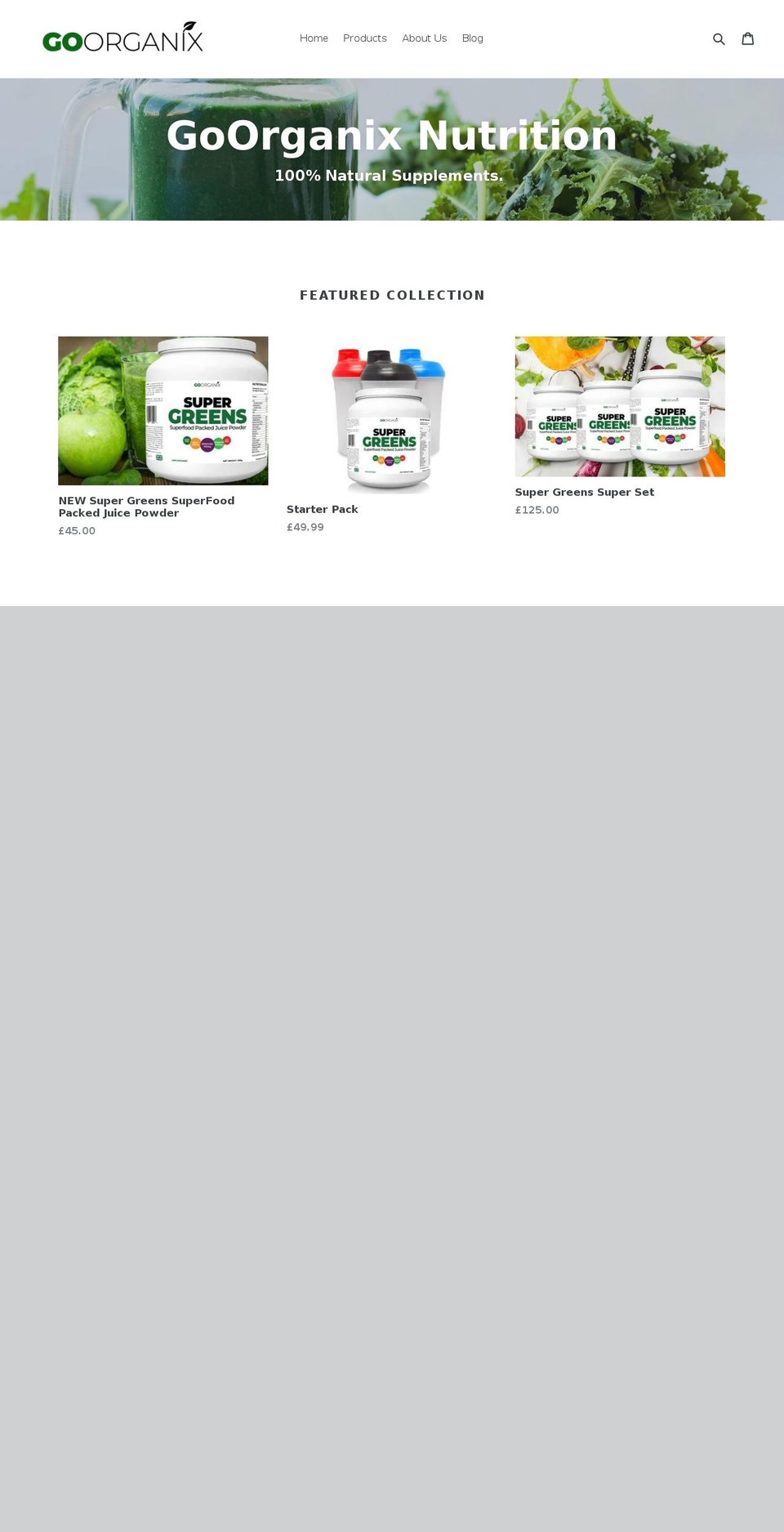 goorganix.com — Shopify storefront screenshot