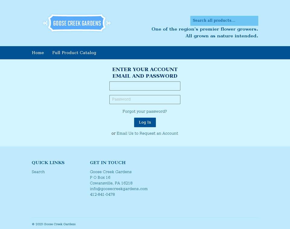 ASCFG Shopify Theme Shopify theme site example goose-creek-gardens.myshopify.com