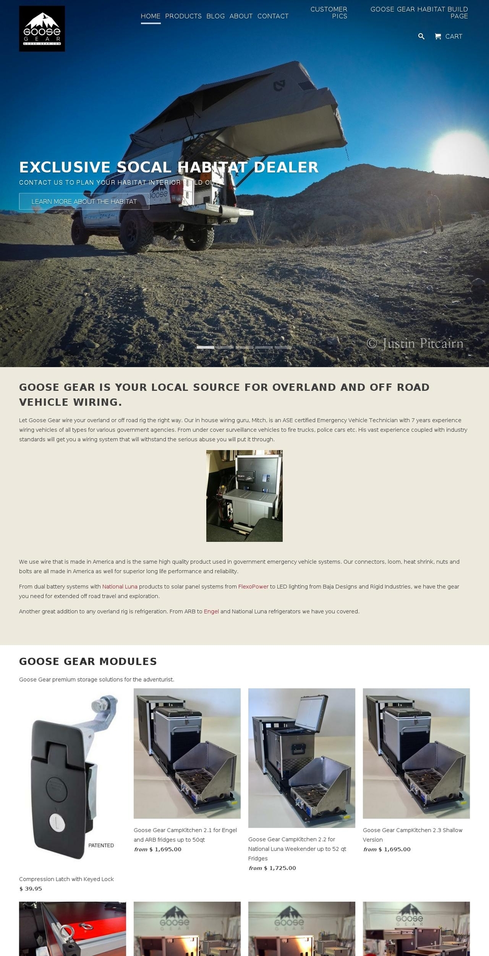 goose-gear.com shopify website screenshot