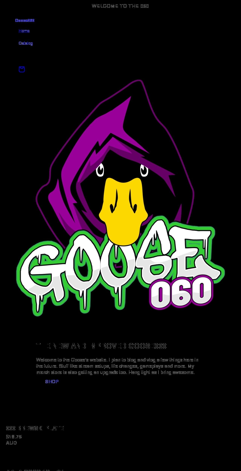 goose060.com shopify website screenshot