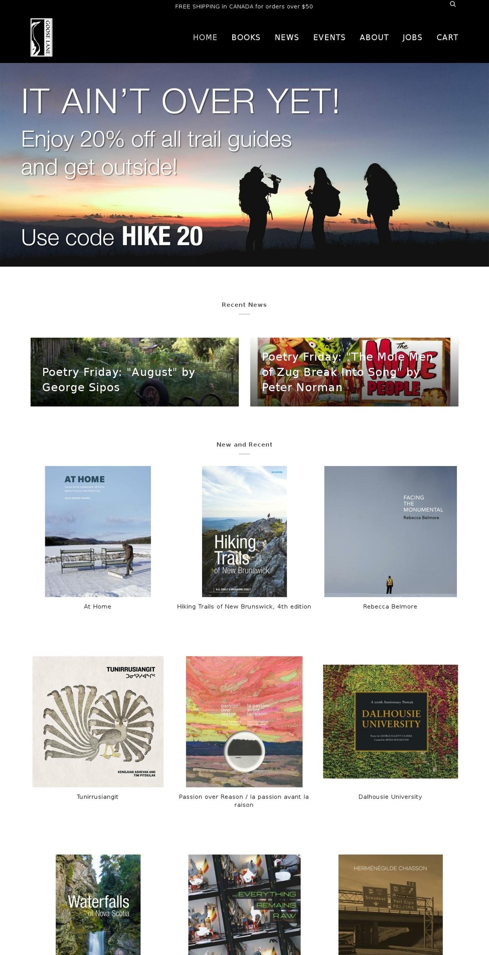 gooselane.ca shopify website screenshot