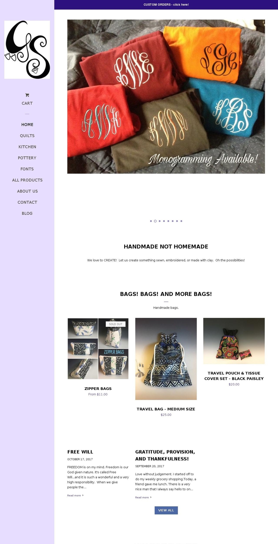 goosesandsquirrels.com — Shopify storefront screenshot