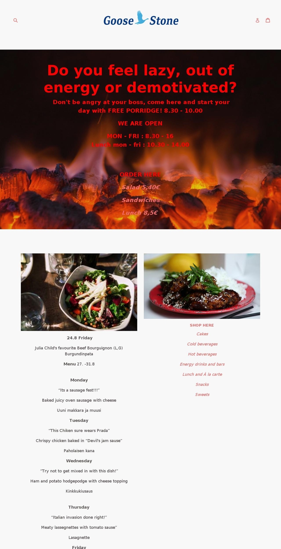 goosestone.com — Shopify storefront screenshot