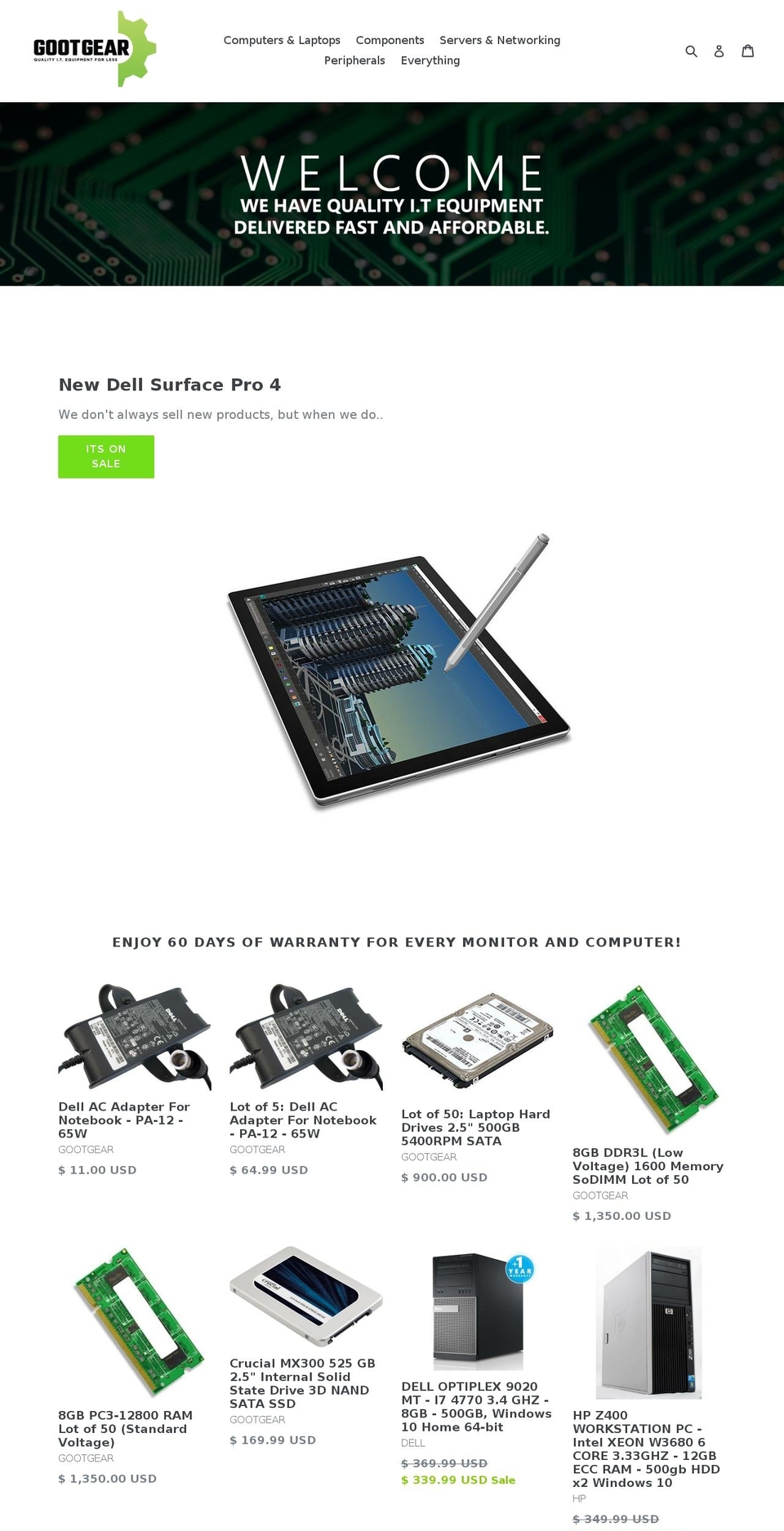 gootgear.com shopify website screenshot