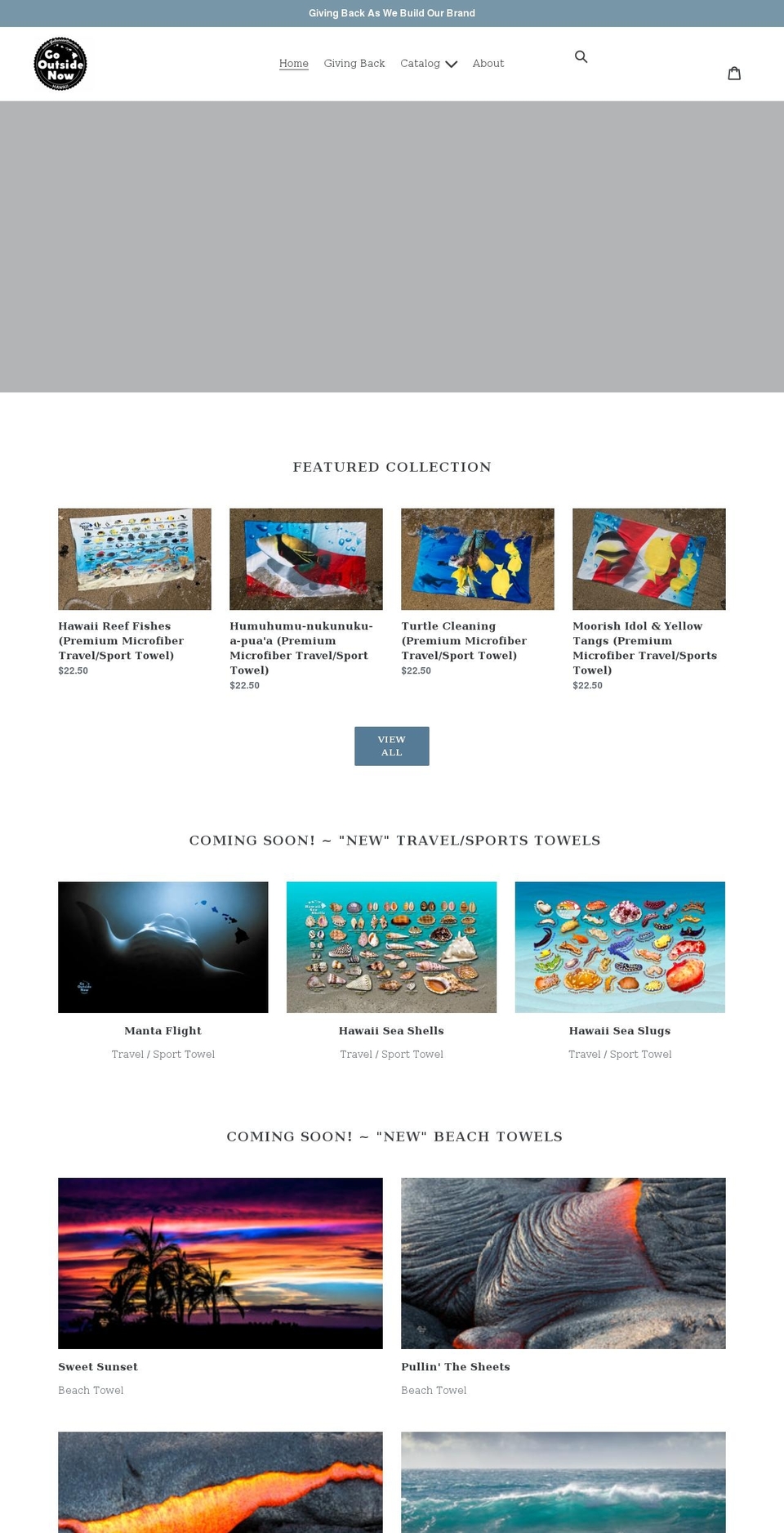 gooutsidenow.com shopify website screenshot