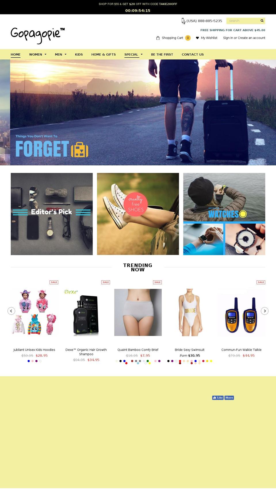 gopagopie.com — Shopify storefront screenshot