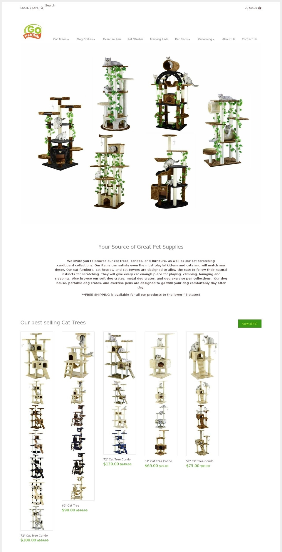 gopetclub.com shopify website screenshot