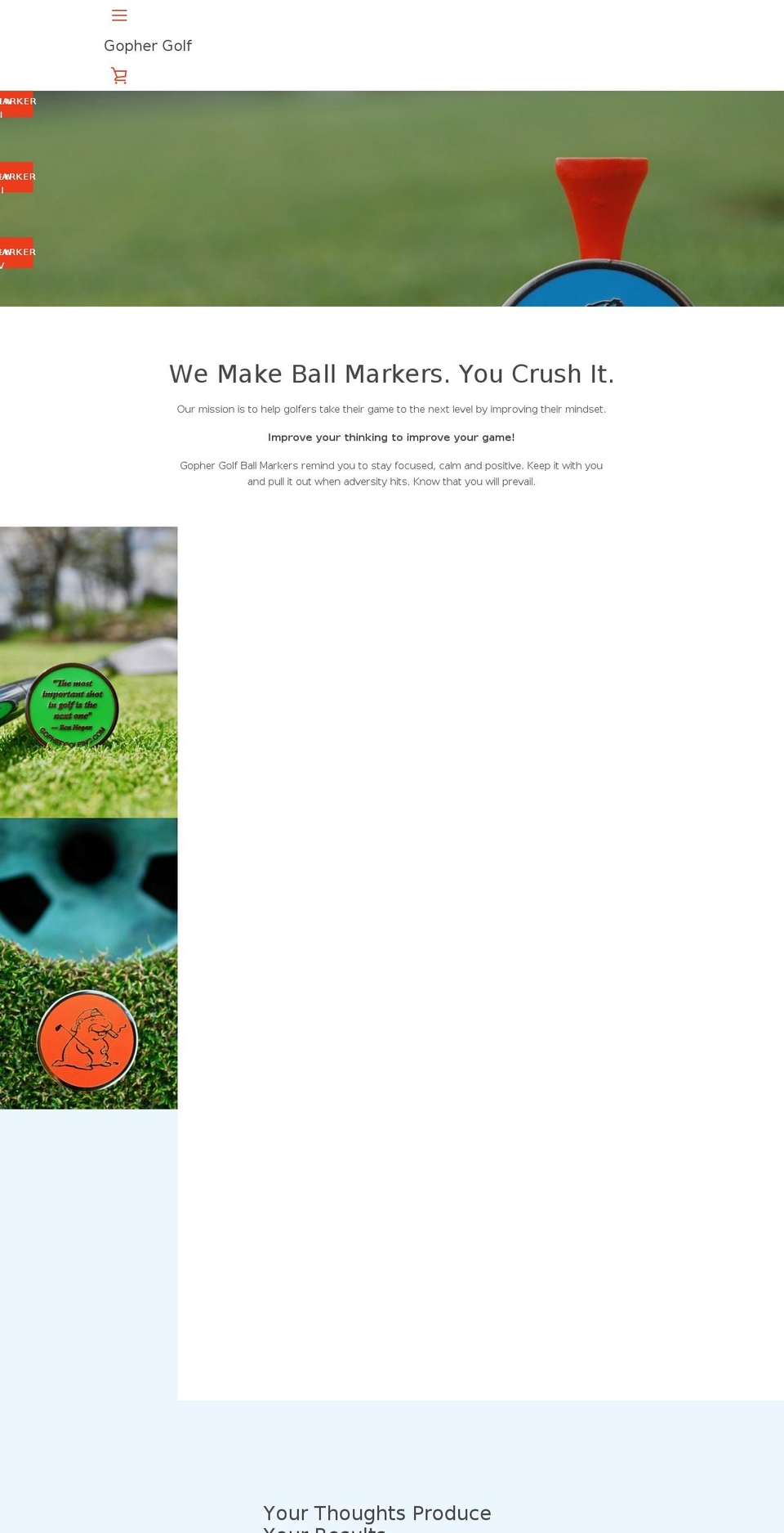 gophergolfinc.com — Shopify storefront screenshot