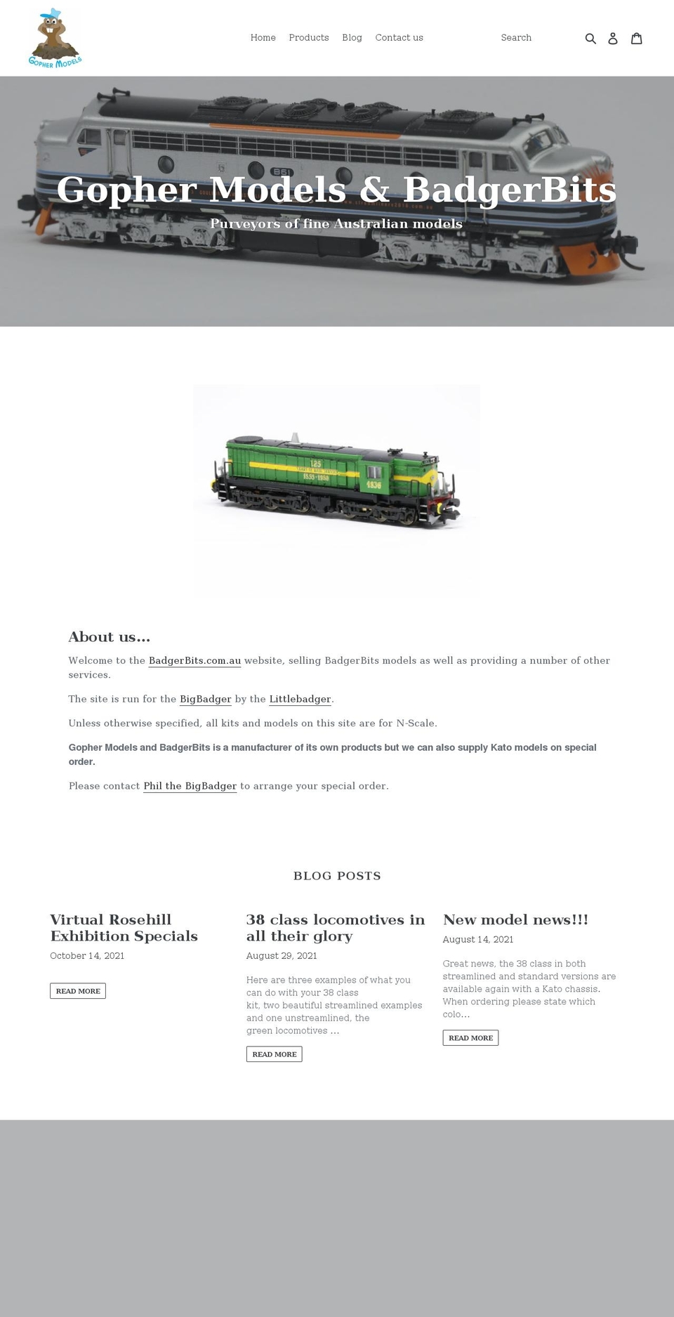 gophermodels.com.au shopify website screenshot