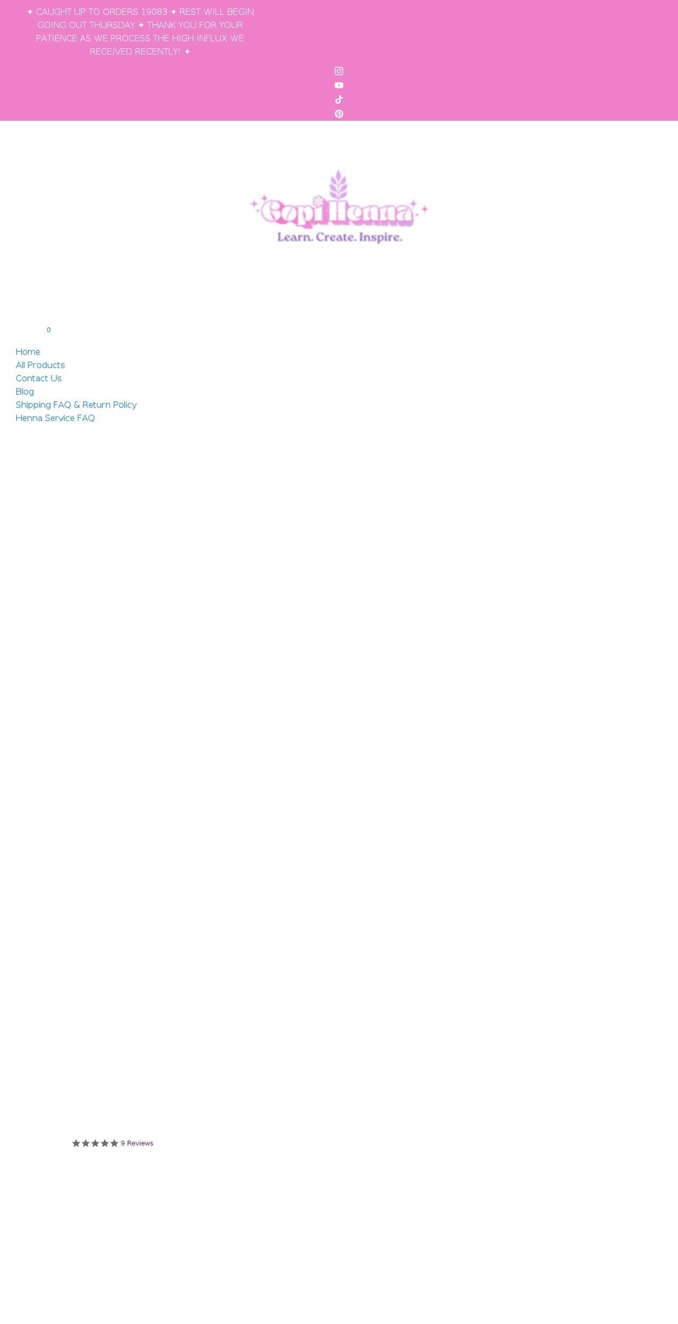 gopi-henna.com shopify website screenshot