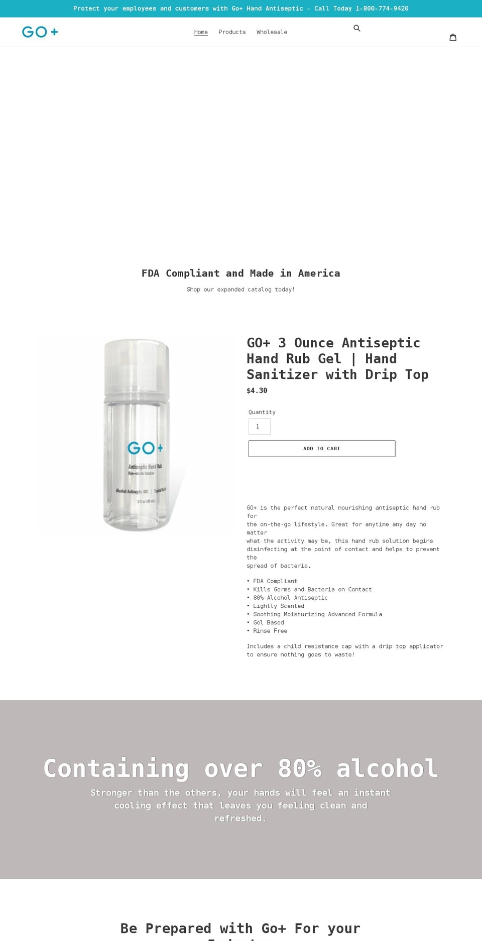 goplussanitize.com shopify website screenshot