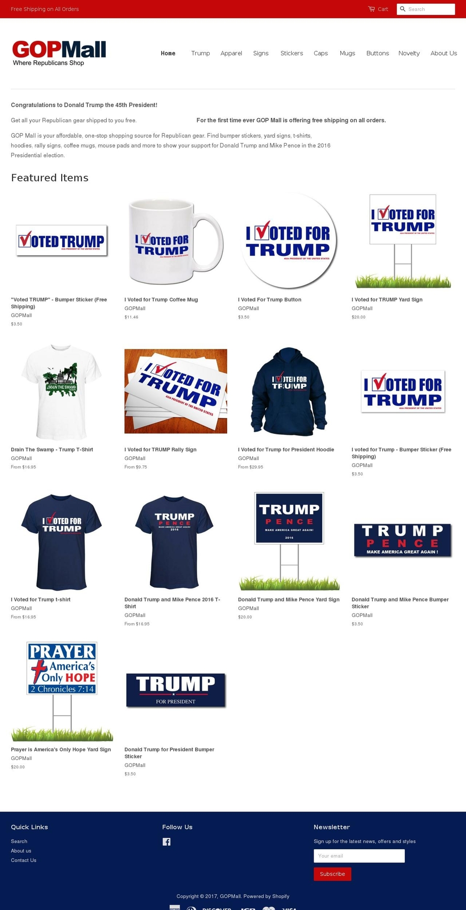 gopmall.com shopify website screenshot