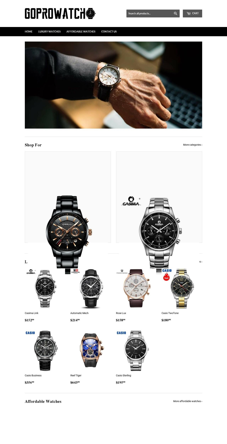goprowatch.com — Shopify storefront screenshot