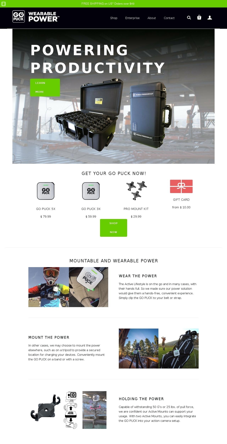 gopuck.it shopify website screenshot