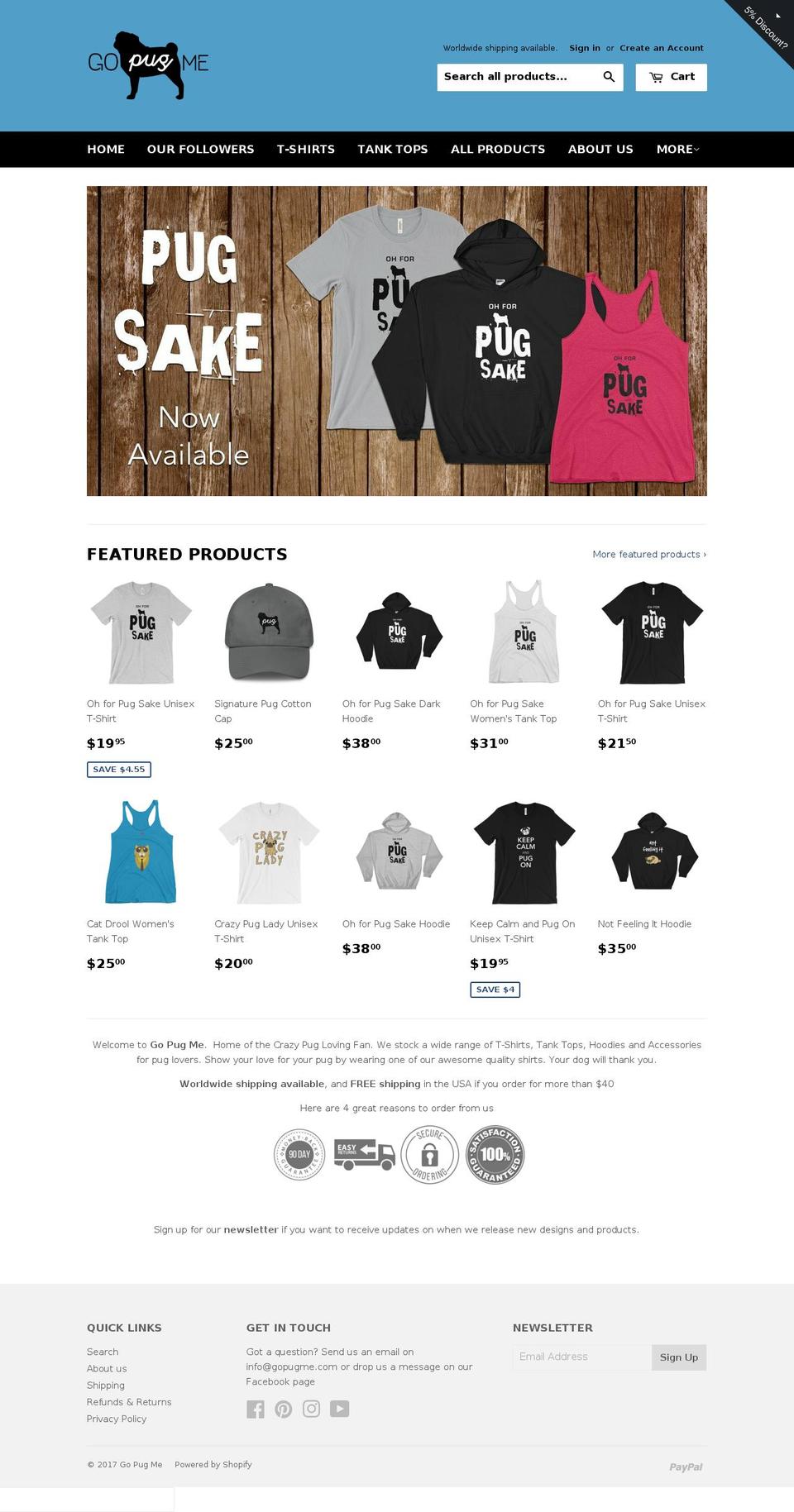 gopugme.com shopify website screenshot