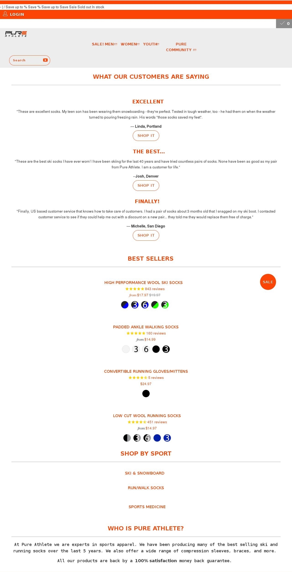 gopureathlete.com shopify website screenshot