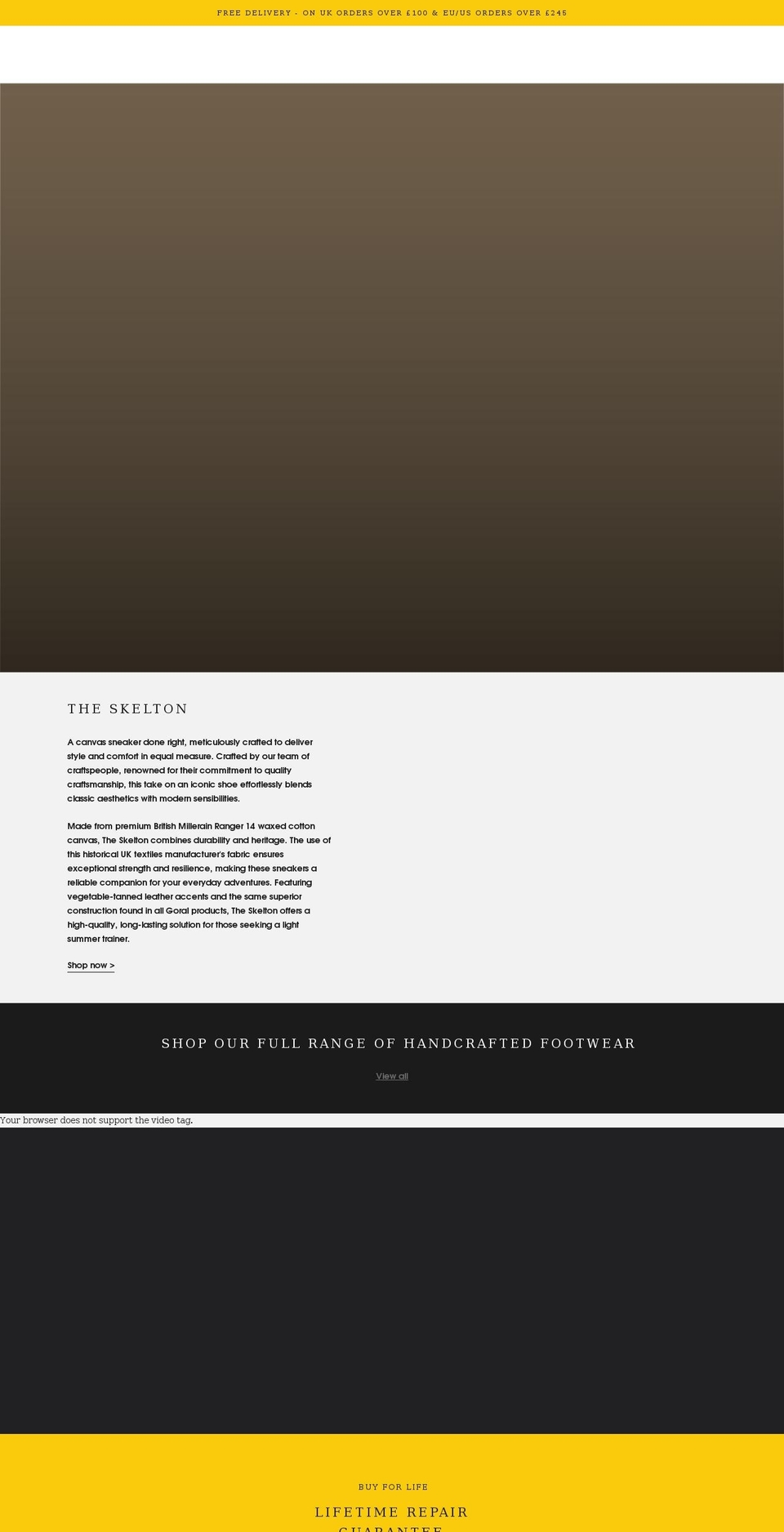 goral-shoes.co.uk shopify website screenshot