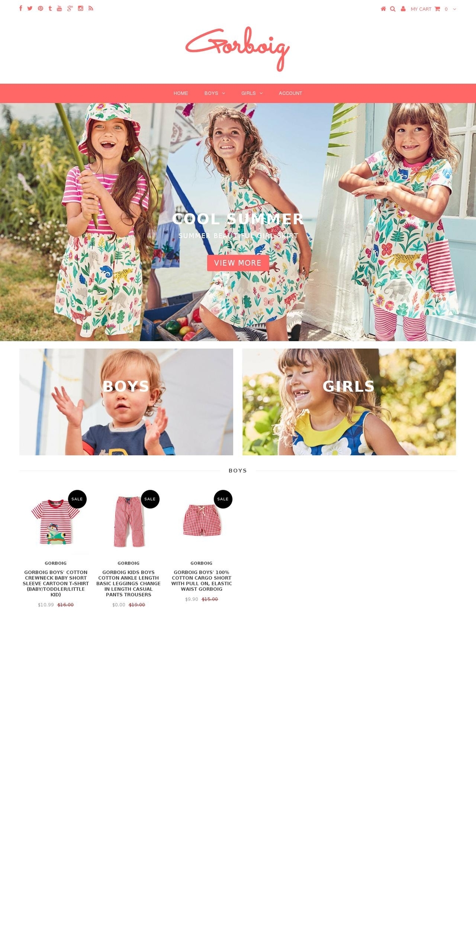 gorboigkids.com — Shopify storefront screenshot