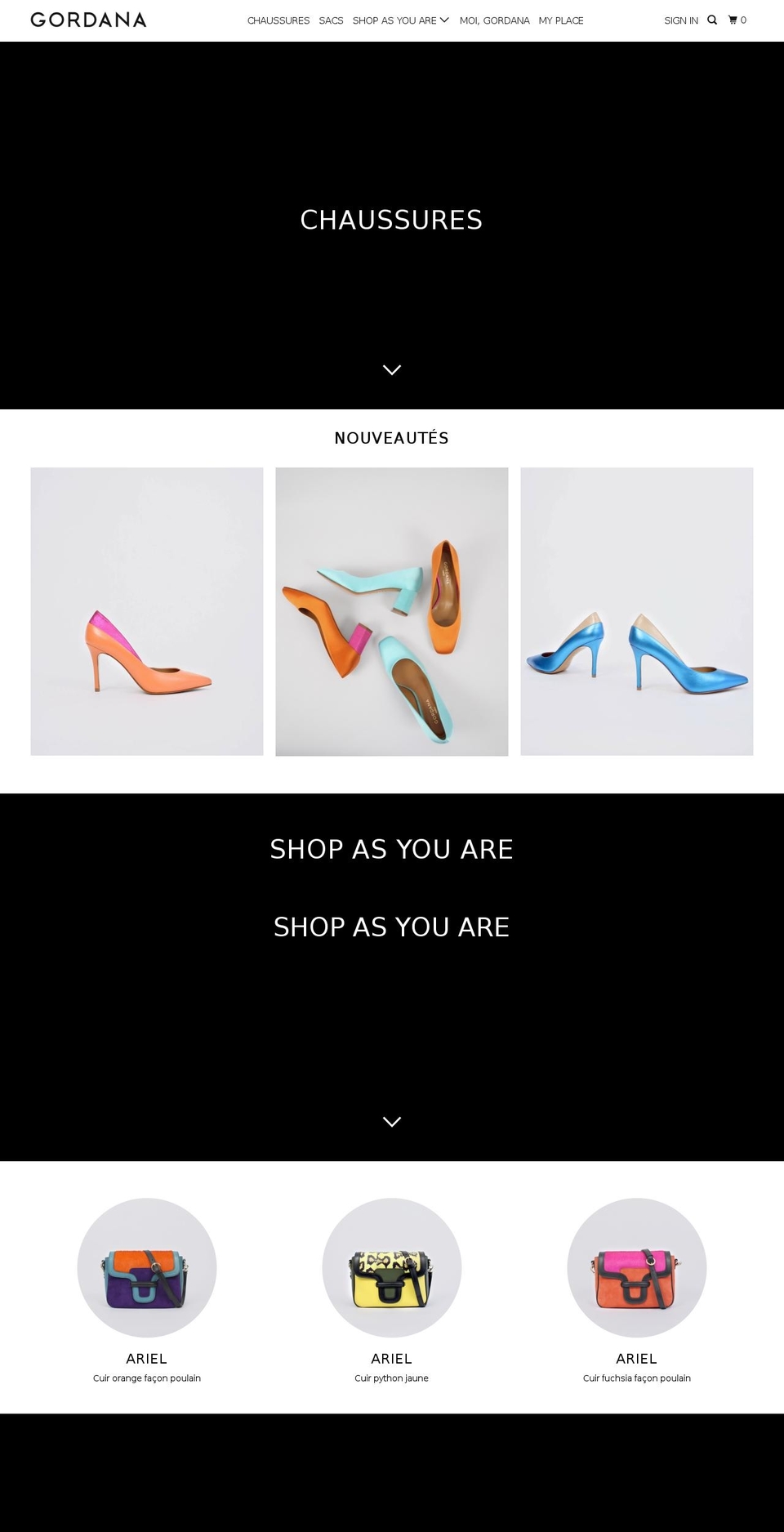 gordanadimitrijevic.com — Shopify storefront screenshot
