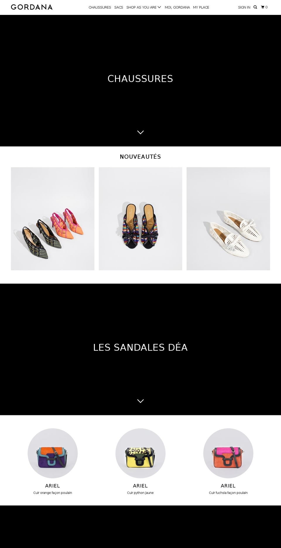 gordanadimitrijevic.fr shopify website screenshot