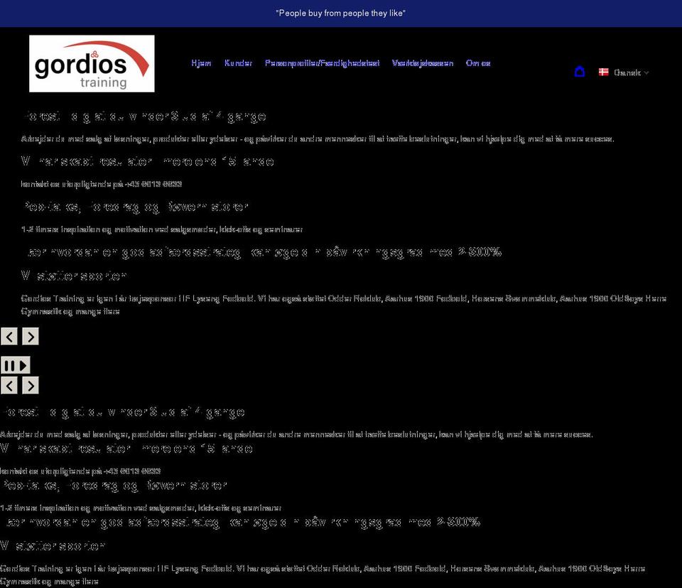 gordios-training.dk shopify website screenshot