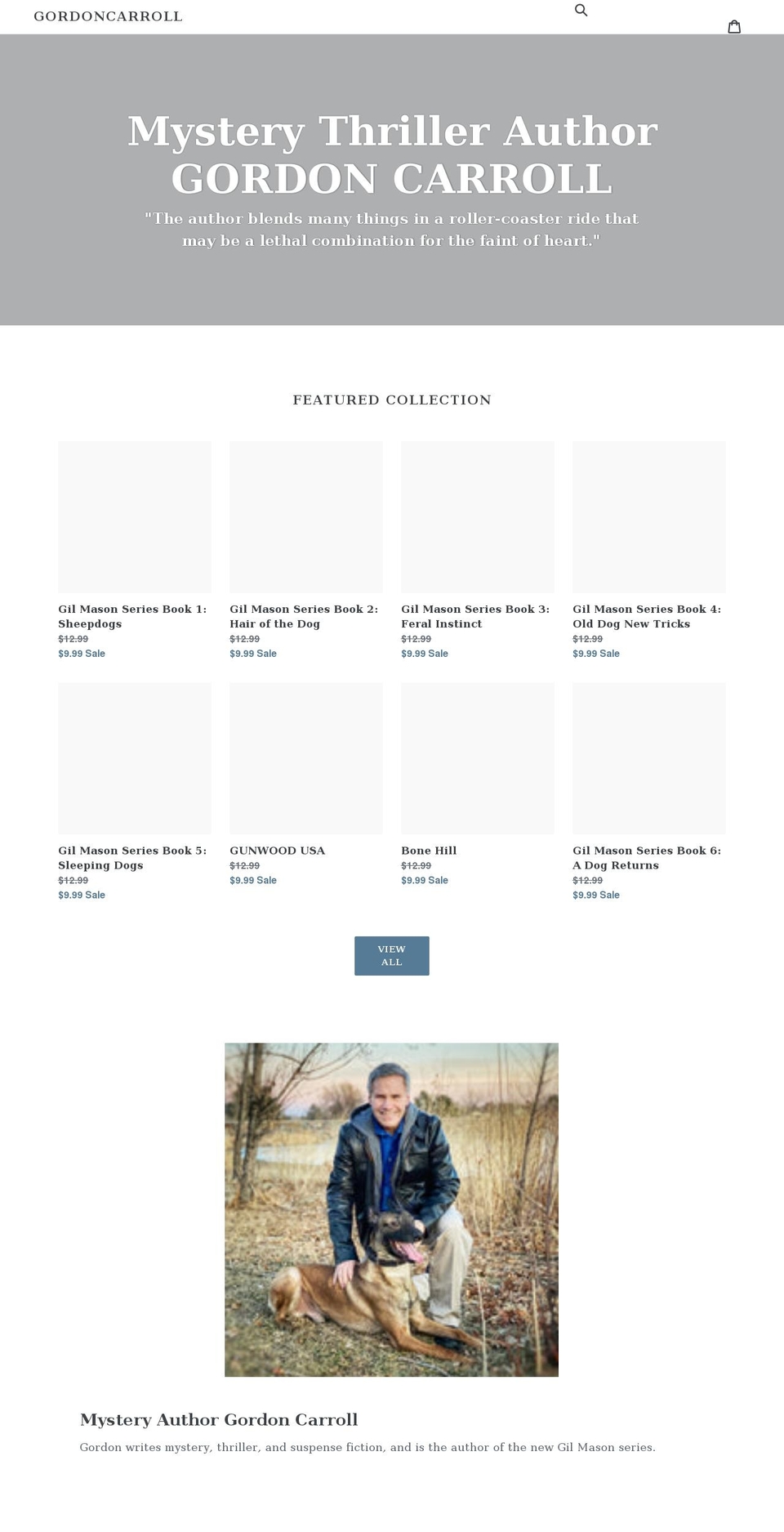 gordoncarrollbooks.com shopify website screenshot