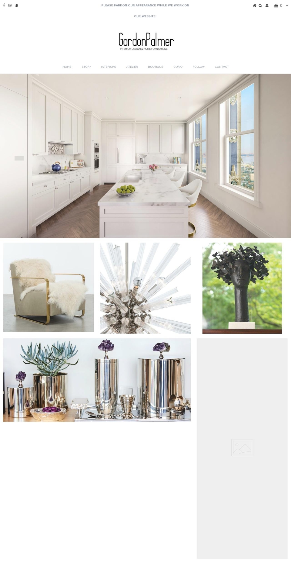 gordonpalmerdesign.com shopify website screenshot